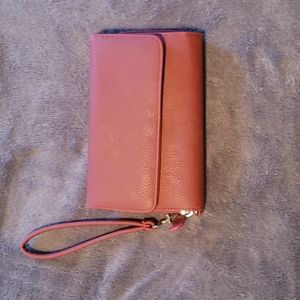 Red wristlet wallet. Large